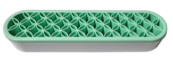 Pen holder, green, for pens and accessories, 5x21cm