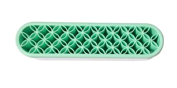 Pen holder, green, for pens and accessories, 5x21cm