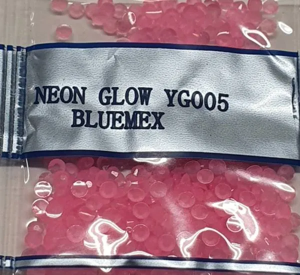 Neon-Stein rund, Nachtleuchtend, rosa, Tüte mit ca 500 Stück