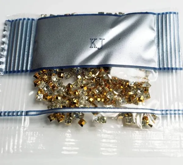 Stein eckig, Gold, 500 Stück