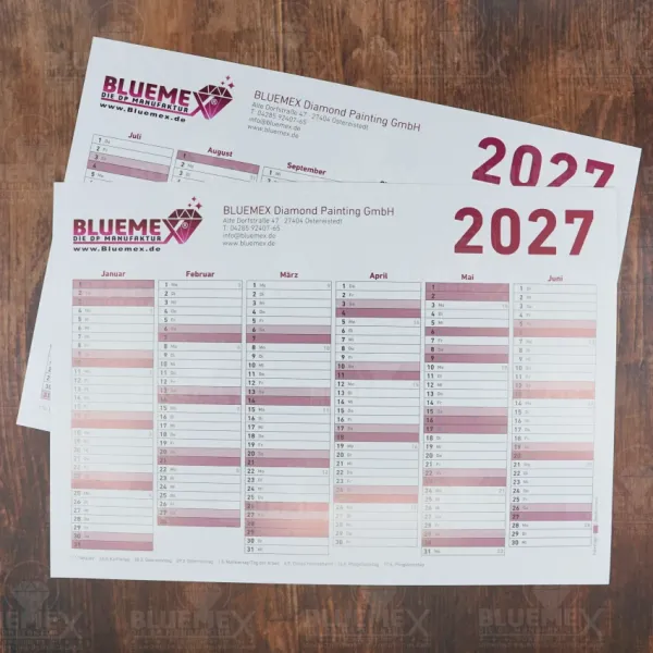 Gratis 2027 A4 Kalender