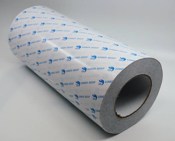 Adhesive film, double-sided adhesive, 35 cm wide, 50 metres long, complete roll