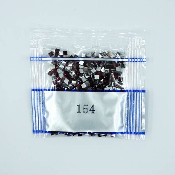 Rhinestone square, 154, Red Very Dark, 500 pieces