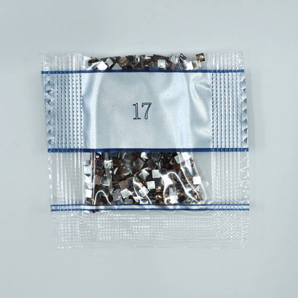 Rhinestone square, 17, light copper, 500 pieces