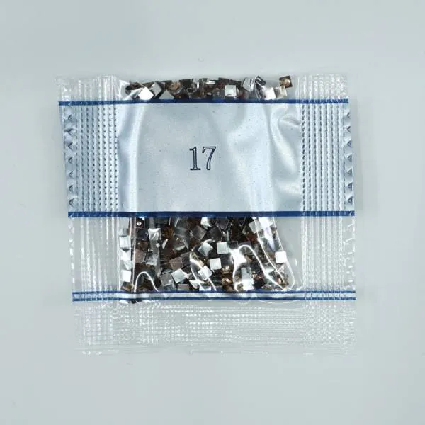 Rhinestone square, 17, light copper, 500 pieces
