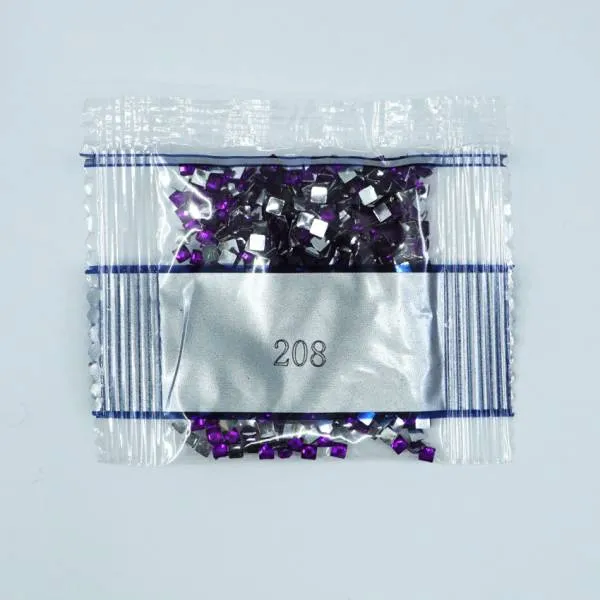 Rhinestone square, 208, Lavender Very Dark, 500 pieces