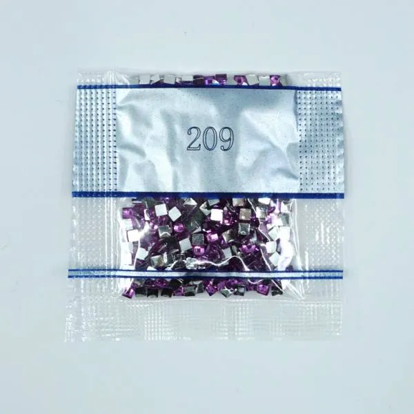 Rhinestone square, (rhinestone), 209, Violet Very Dark, 500 pieces
