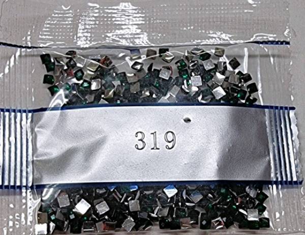 Strass-Stein eckig, (rhinestone), 319, Pistachio Green, 500 Stück