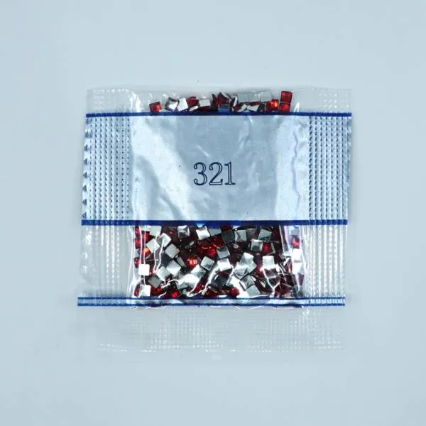 Rhinestone square, 321, Red, 500 pieces