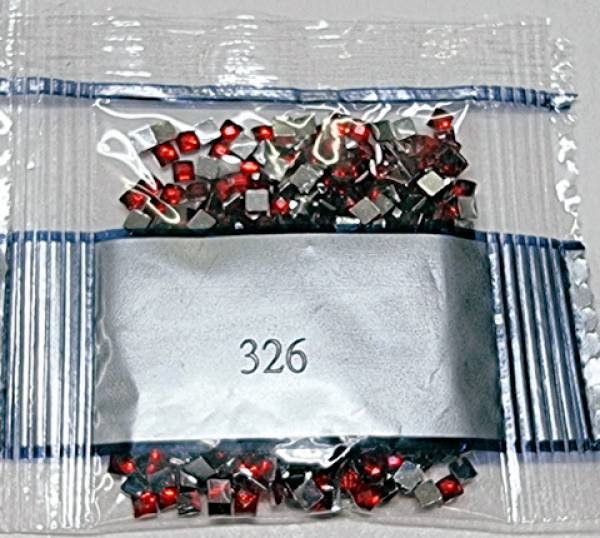 Strass-Stein eckig, (rhinestone), 326,  Rose very dark, 500 Stück