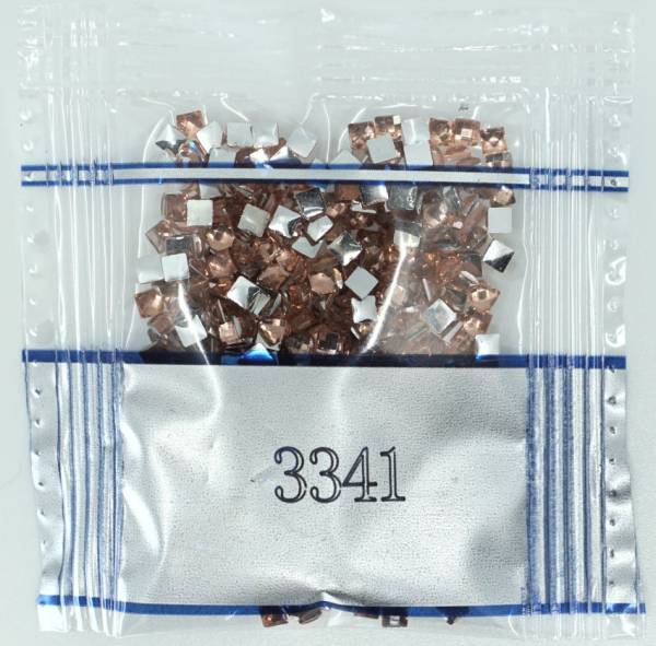 Strass-Stein eckig, (rhinestone), 3341, Apricot, 500 Stück