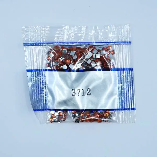 Strass-Stein eckig, (rhinestone), 3712, Salmon Medium, 500 Stück