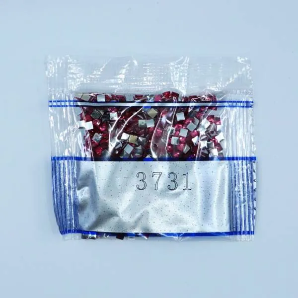 Rhinestone square, 3731, Dusty Rose Very Dark, 500 pieces