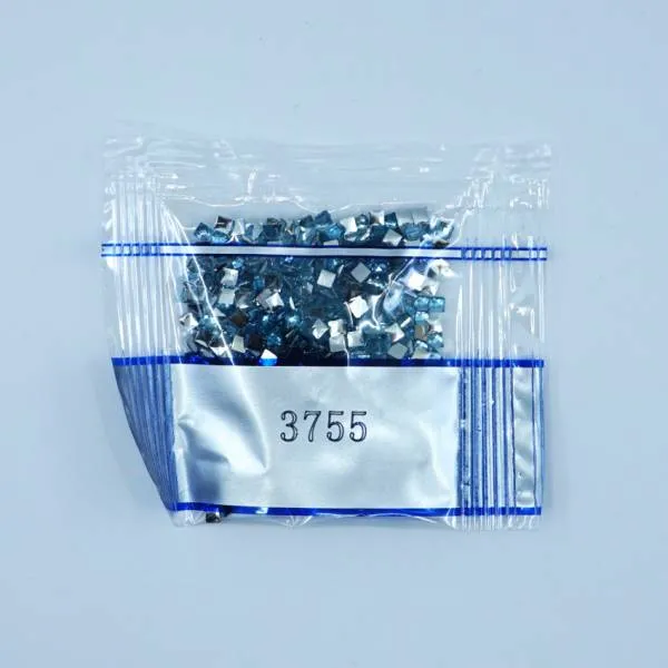 Rhinestone square, 3755, Baby Blue, 500 pieces