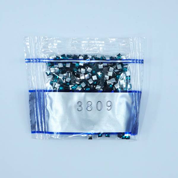 Strass-Stein eckig, (rhinestone), 3809, Turquoise Very Dark, 500 Stück