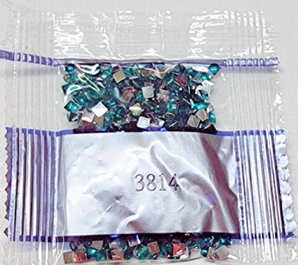 Strass-Stein eckig, (rhinestone), 3814, Aquararine, 500 Stück