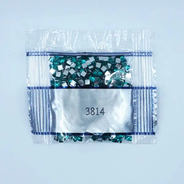 Rhinestone square, 3814, Aquararine, 500 pieces