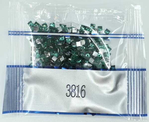 Strass-Stein eckig, (rhinestone), 3816, Celadon Green, 500 Stück