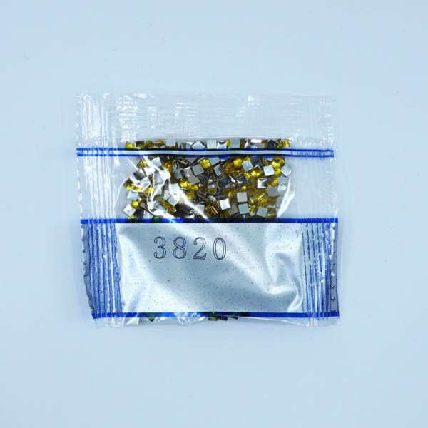 Rhinestone square, 3820, Straw Dark, 500 pieces