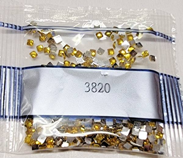 Rhinestone square, 3820, Straw Dark, 500 pieces