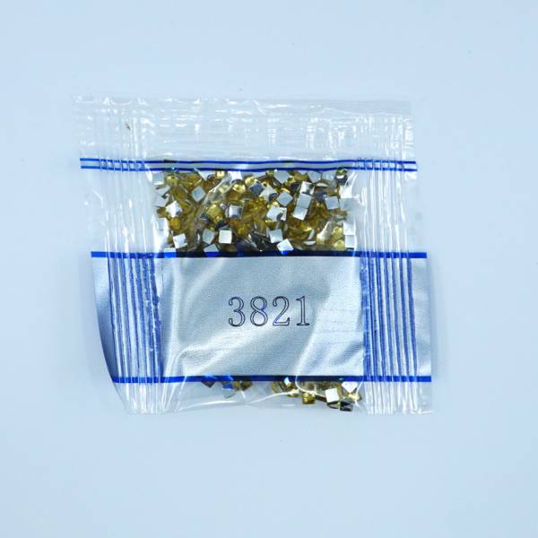 Strass-Stein eckig, (rhinestone), 3821, Straw, 500 Stück