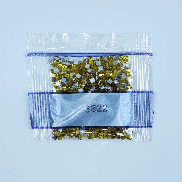 Strass-Stein eckig, (rhinestone), 3822, Straw Light, 500 Stück