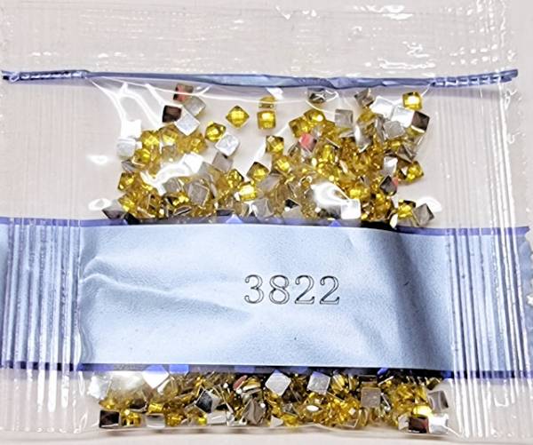 Strass-Stein eckig, (rhinestone), 3822, Straw Light, 500 Stück