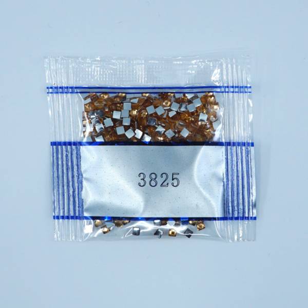 Strass-Stein eckig, (rhinestone), 3825, Pumpkin Pale, 500 Stück