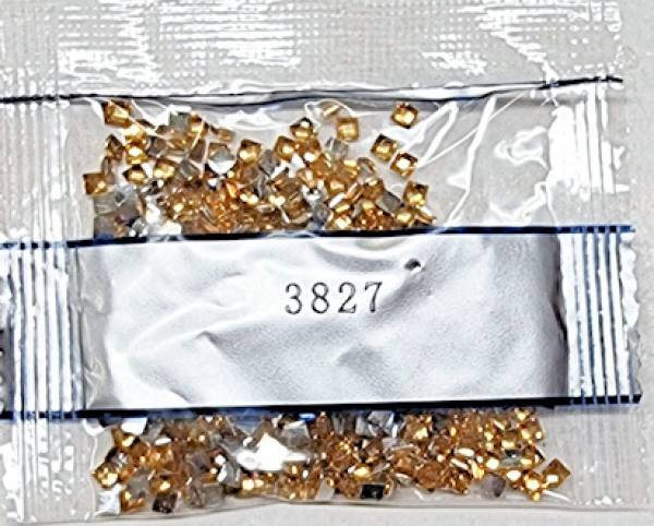 Strass-Stein eckig, (rhinestone), 3827, Golden Brown Pale, 500 Stück