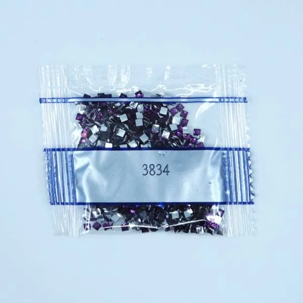 Strass-Stein eckig, (rhinestone), 3834, Grape Dark, 500 Stück