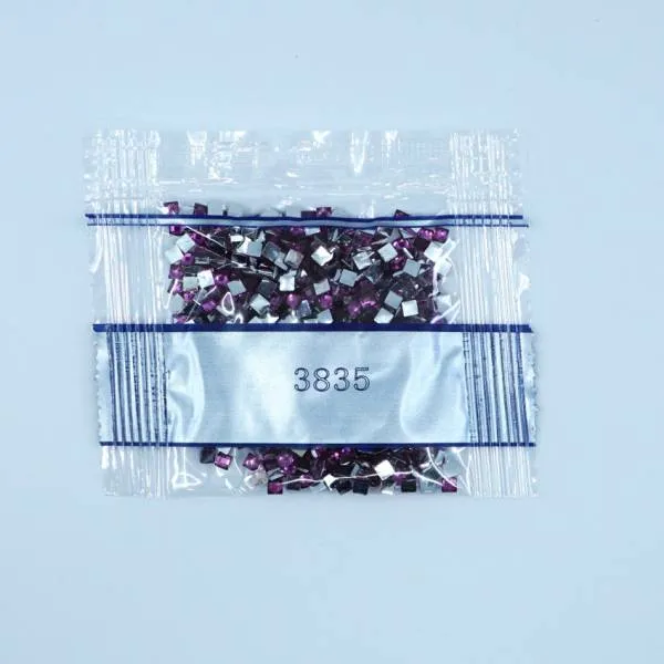 Rhinestone square, 3835, Grape Medium, 500 pieces