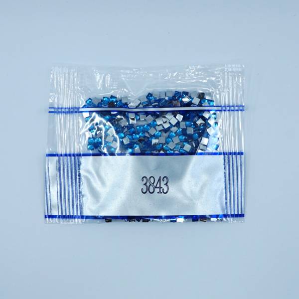 Rhinestone square, 3843, Electric Blue, 500 pieces