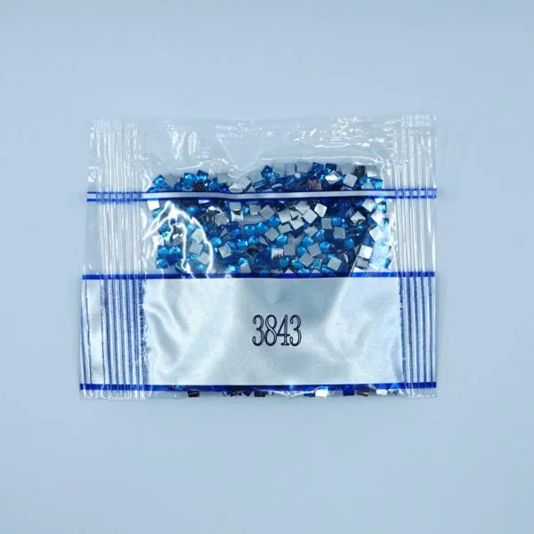 Strass-Stein eckig, (rhinestone), 3843, Electric Blue, 500 Stück