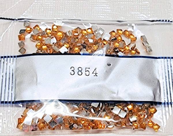 Strass-Stein eckig, (rhinestone), 3854, Autumn Gold Medium, 500 Stück
