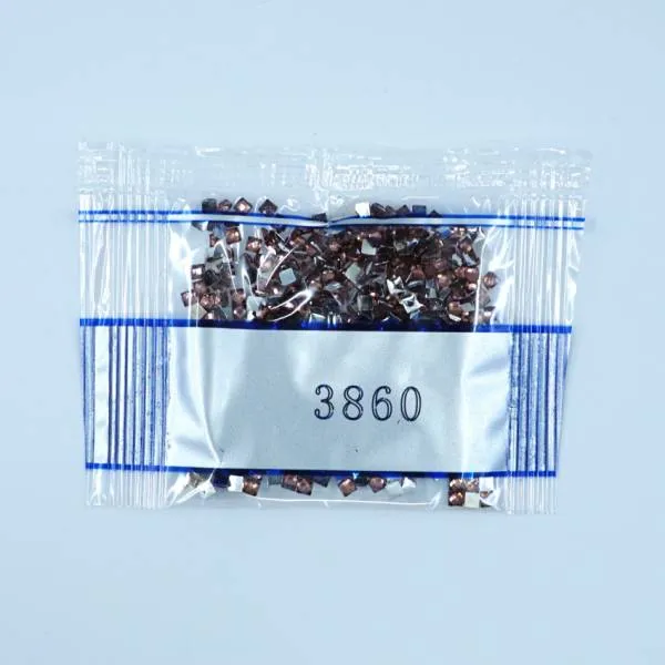 Rhinestone square, 3860, Cocoa, 500 pieces