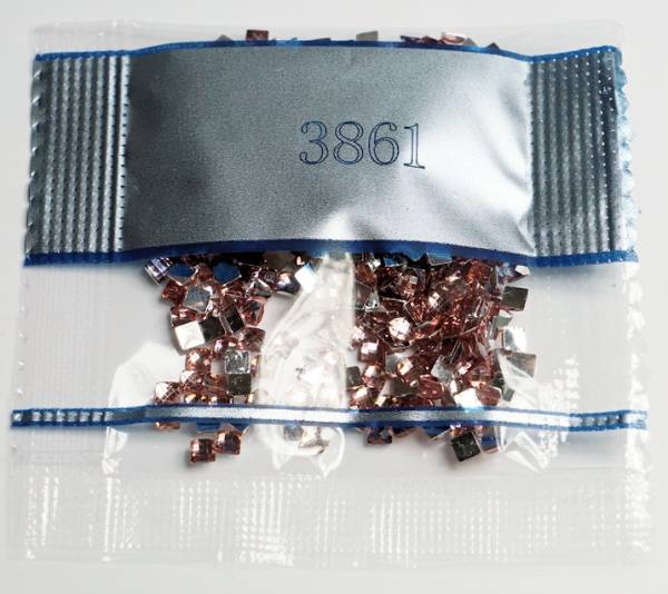 Strass-Stein eckig, (rhinestone), 3861, Plum Light, 500 Stück