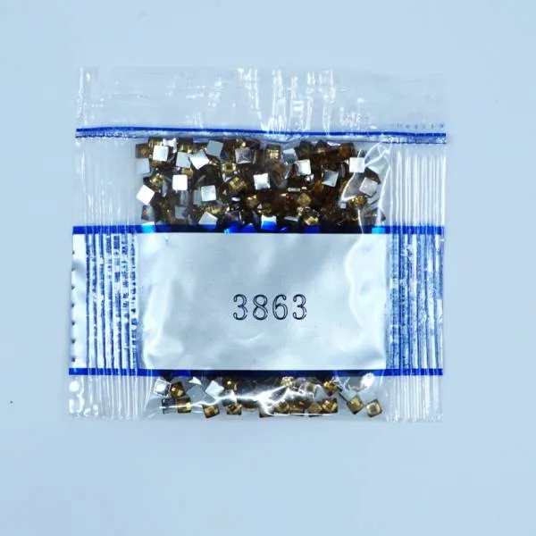 Strass-Stein eckig, (rhinestone), 3863, Mocha Beige Medium, 500 Stück
