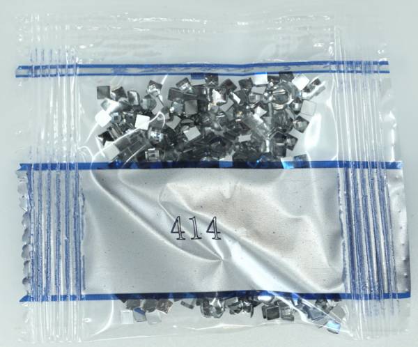 Strass-Stein eckig, (rhinestone), 414, Steel Gray Dark, 500 Stück