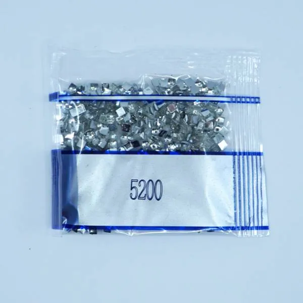 Strass-Stein eckig, (rhinestone), 5200, Snow White, 500 Stück