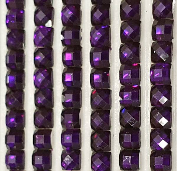 Strass-Stein eckig, (rhinestone), 550, Violet Very Dark, 500 Stück