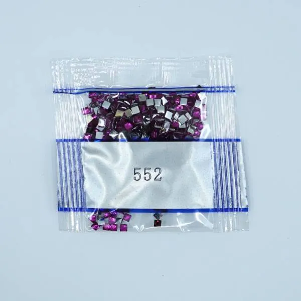 Strass-Stein eckig, (rhinestone), 552, Violet Medium, 500 Stück