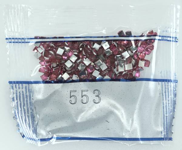 Strass-Stein eckig, (rhinestone), 553, Violet, 500 Stück