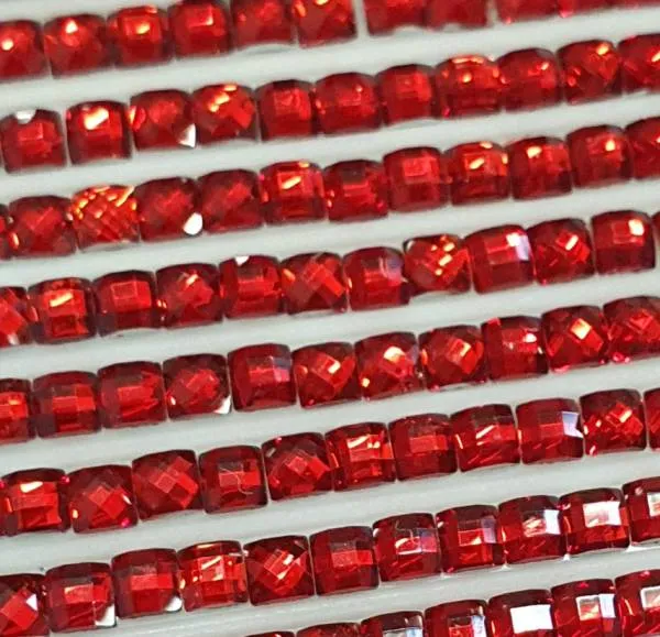 Rhinestone round, (rhinestone), 666, Red Bright, 200 pieces