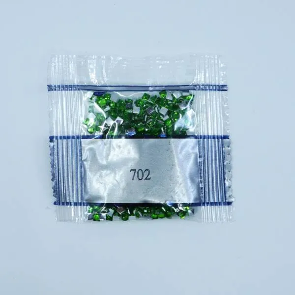 Strass-Stein eckig, (rhinestone), 702, Kelly Green, 500 Stück