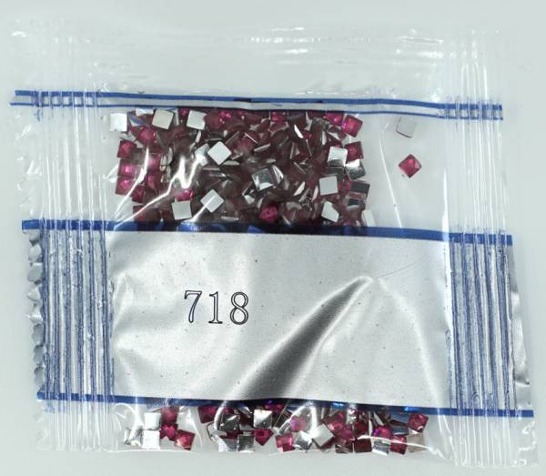 Strass-Stein eckig, (rhinestone), 718, Plum, 500 Stück