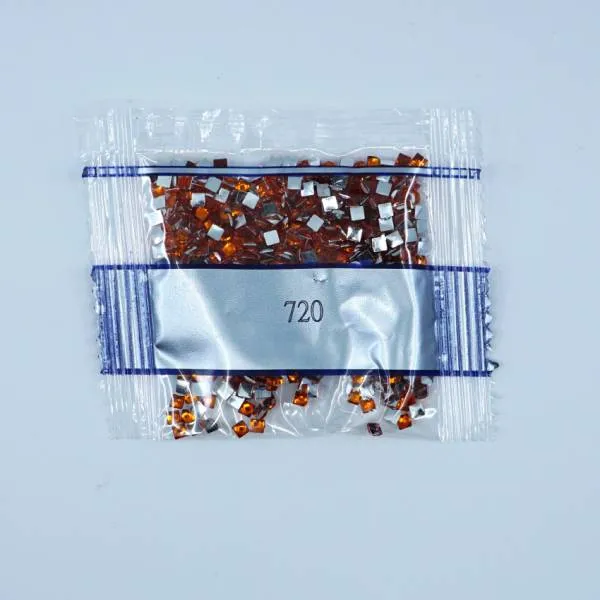 Rhinestone square, 720, Orange Spice Dark, 500 pieces