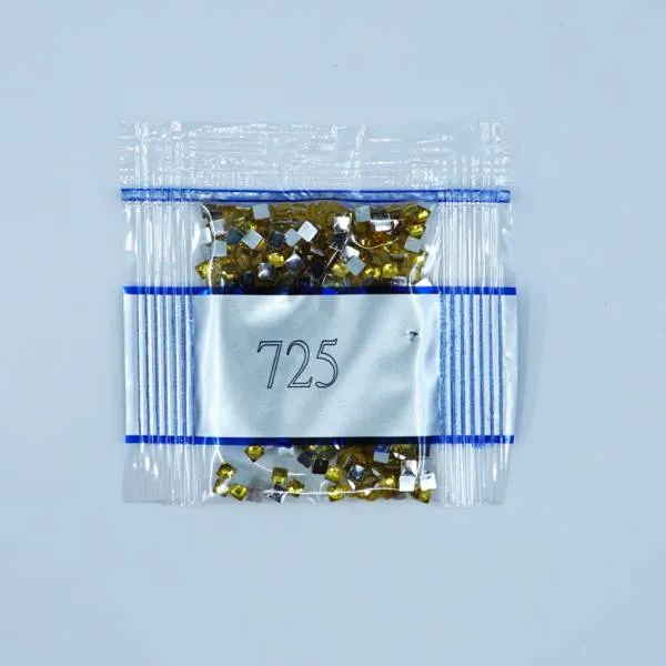 Rhinestone square, 725, Topaz, 500 pieces