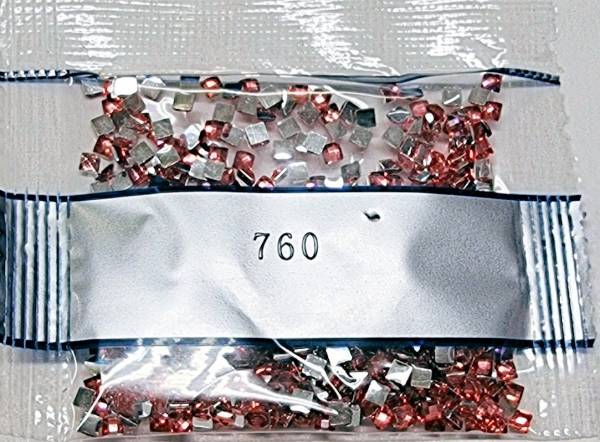 Strass-Stein eckig, (rhinestone), 760, Salmon, 500 Stück