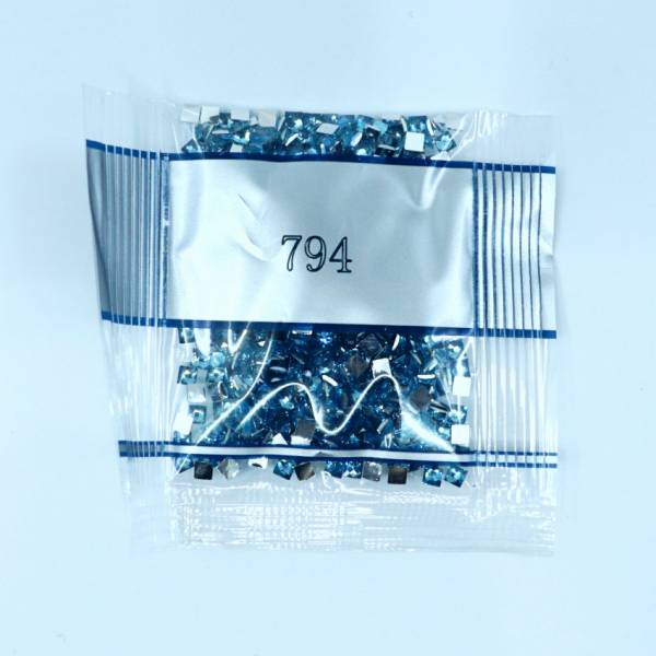 Rhinestone square, 794, Cornflower Blue Light, 500 pieces