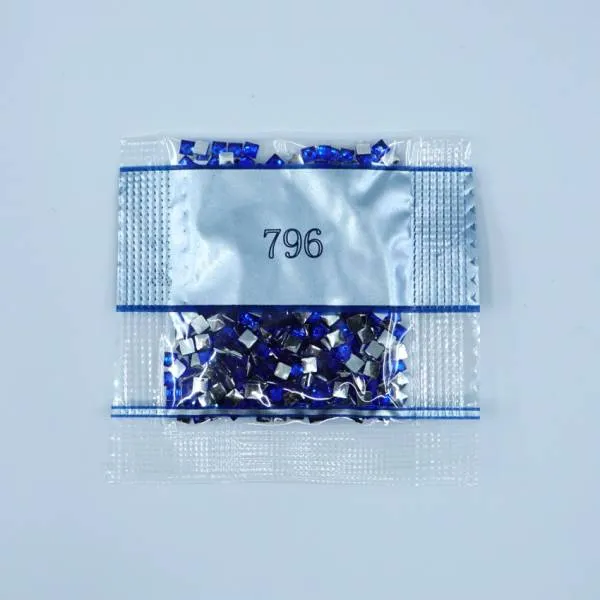 Strass-Stein eckig, (rhinestone), 796, Royal Blue Dark, 500 Stück